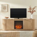 Modern Reeded 70-inch Fireplace TV Stand