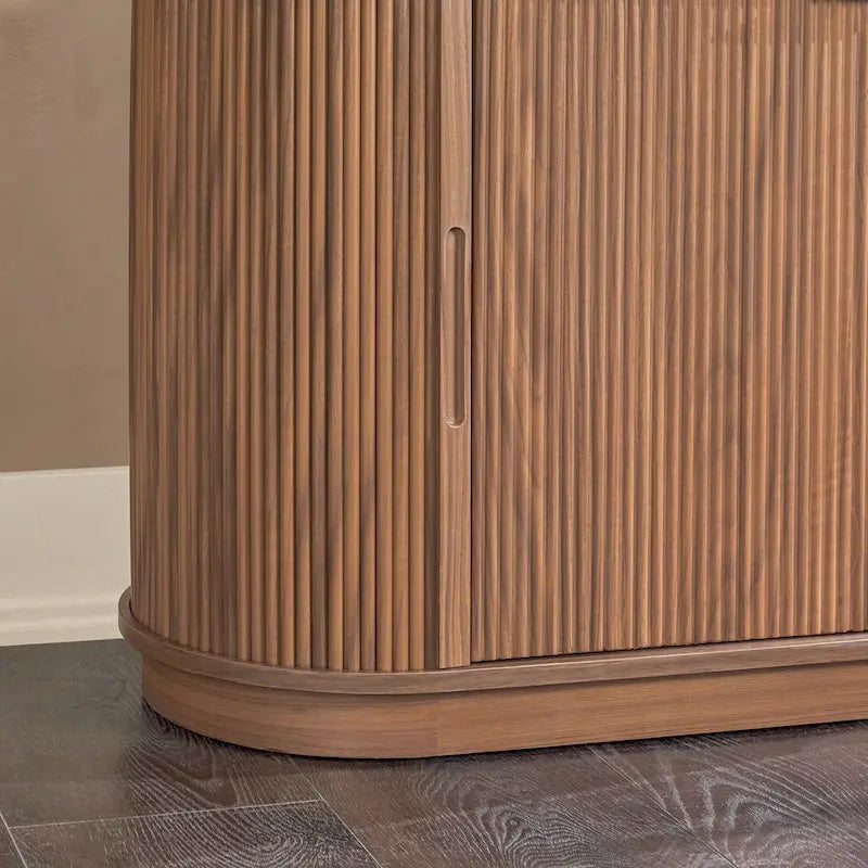 Modern Reeded 70-inch Fireplace TV Stand
