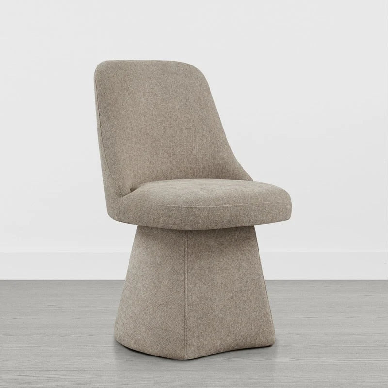 Upholstered Swivel Armless Dining Chair for Kitchen Living Room