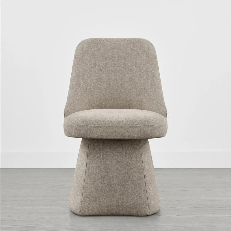 Upholstered Swivel Armless Dining Chair for Kitchen Living Room