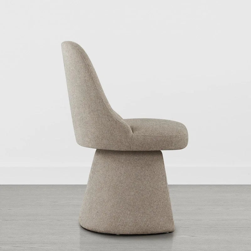 Upholstered Swivel Armless Dining Chair for Kitchen Living Room