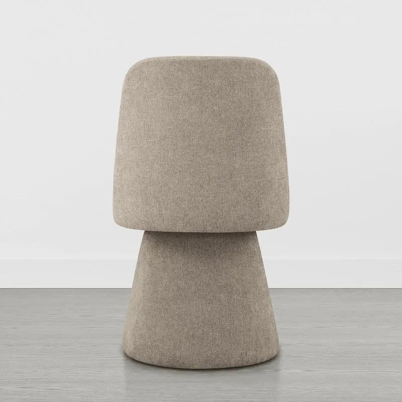 Upholstered Swivel Armless Dining Chair for Kitchen Living Room