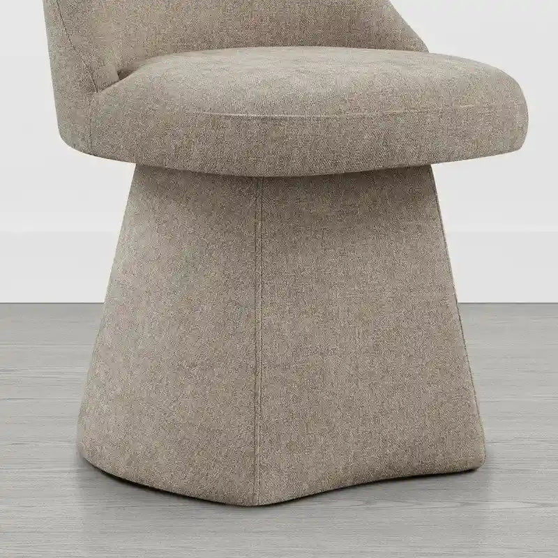 Upholstered Swivel Armless Dining Chair for Kitchen Living Room