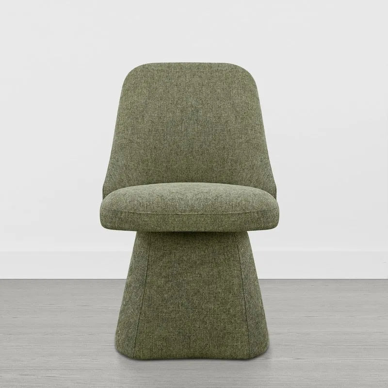 Upholstered Swivel Armless Dining Chair for Kitchen Living Room