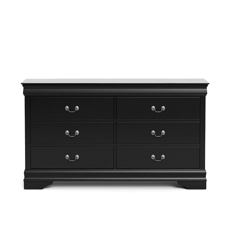 Traditional Solid Wood 6-Drawer Dresser