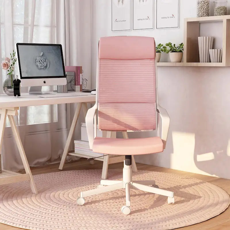 Contemporary Fabric Height Adjustable Ergonomic Swivel Desk Chair