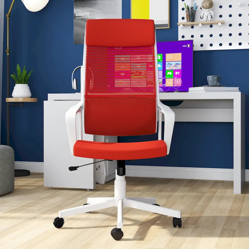Contemporary Fabric Height Adjustable Ergonomic Swivel Desk Chair