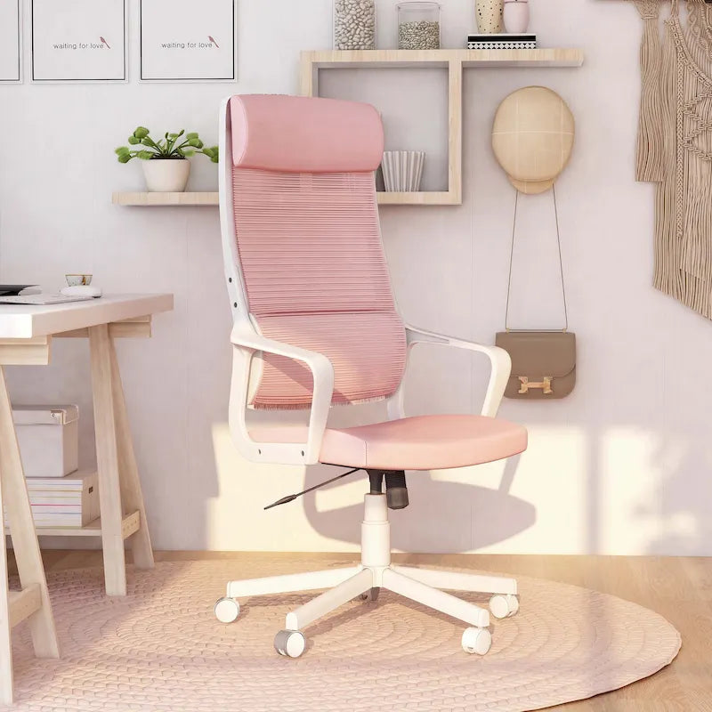 Contemporary Fabric Height Adjustable Ergonomic Swivel Desk Chair