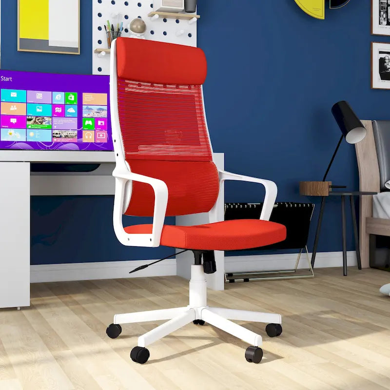 Contemporary Fabric Height Adjustable Ergonomic Swivel Desk Chair