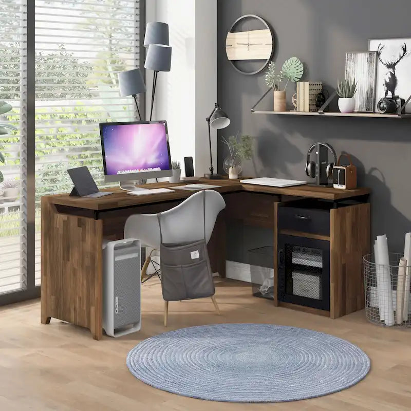 Urban 63-inch Multi-storage L-shape Desk