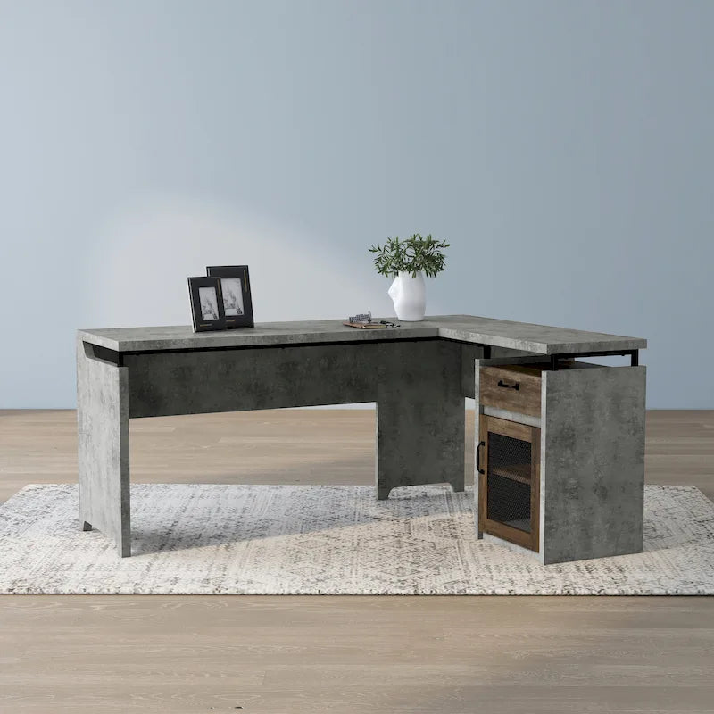 Urban 63-inch Multi-storage L-shape Desk