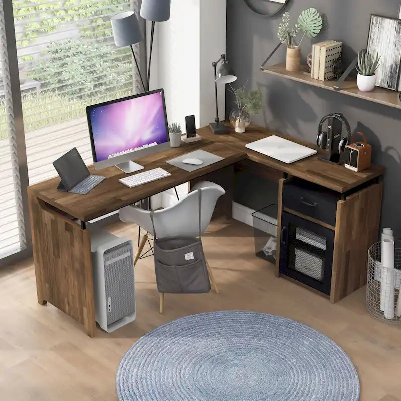 Urban 63-inch Multi-storage L-shape Desk