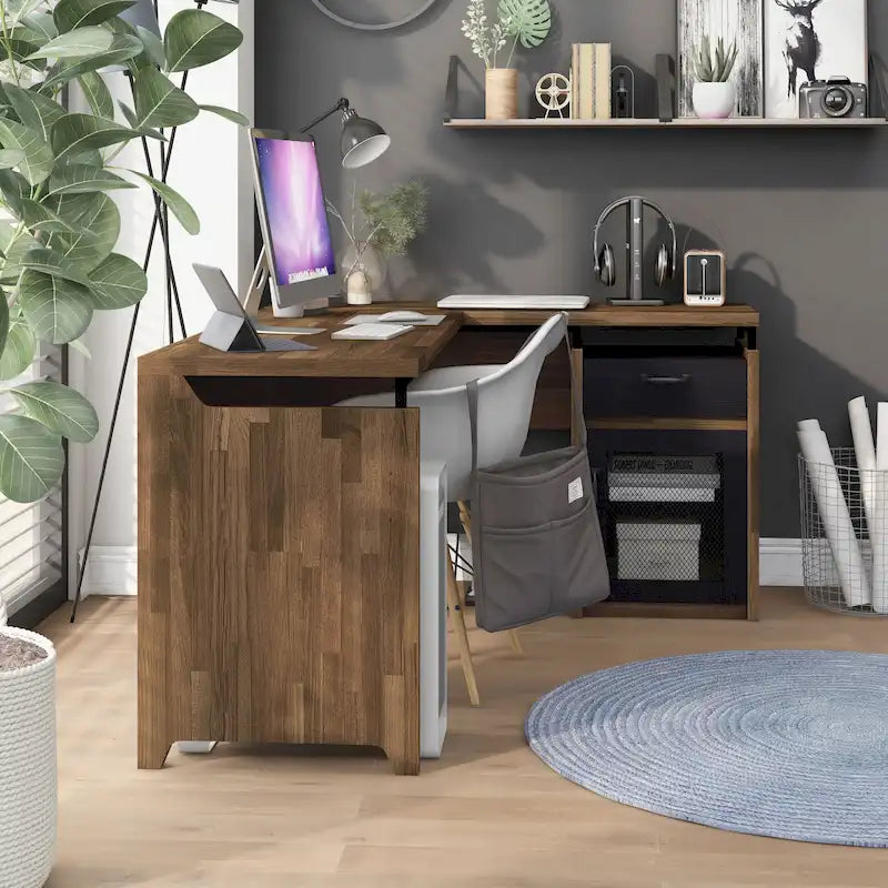 Urban 63-inch Multi-storage L-shape Desk