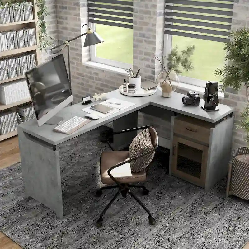 Urban 63-inch Multi-storage L-shape Desk