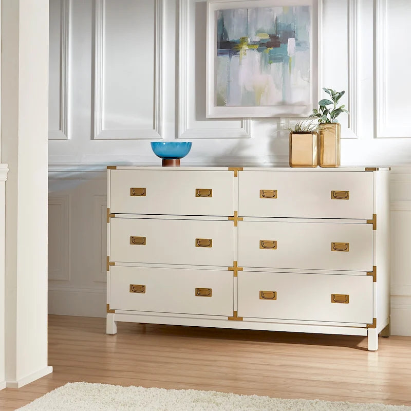 Gold Accent Campaign Dresser