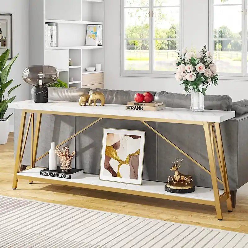 70.9-Inch Extra Long Wood Console Sofa Table for Entryway