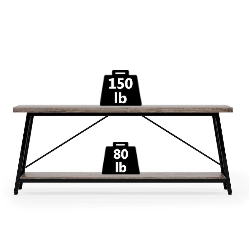 70.9-Inch Extra Long Wood Console Sofa Table for Entryway