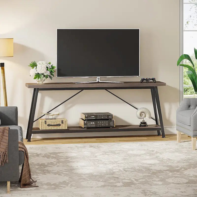 70.9-Inch Extra Long Wood Console Sofa Table for Entryway