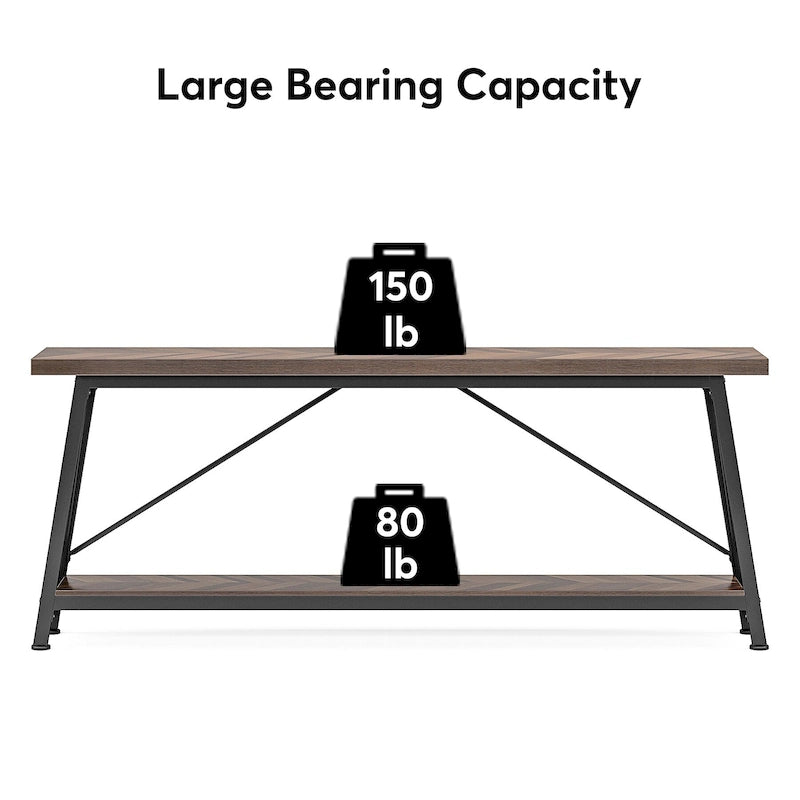 70.9-Inch Extra Long Wood Console Sofa Table for Entryway
