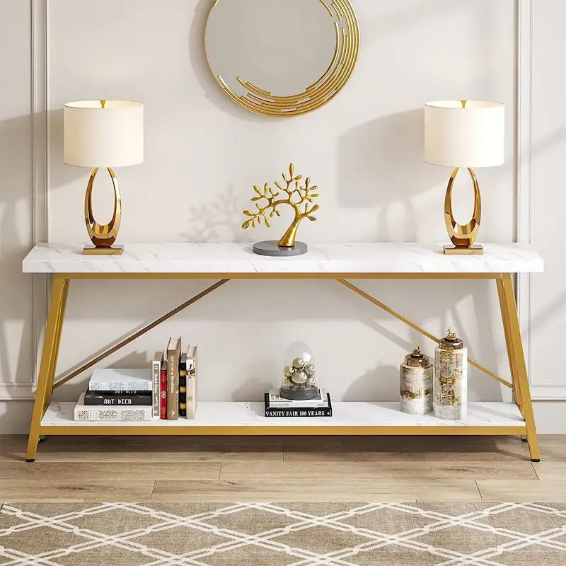 70.9-Inch Extra Long Wood Console Sofa Table for Entryway