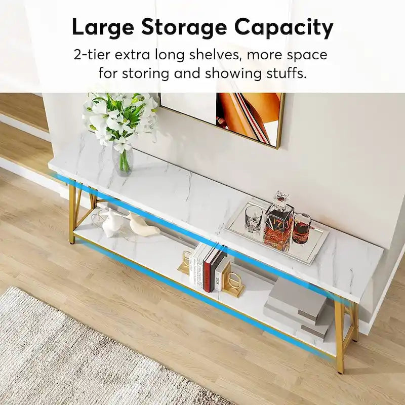70.9-Inch Extra Long Wood Console Sofa Table for Entryway
