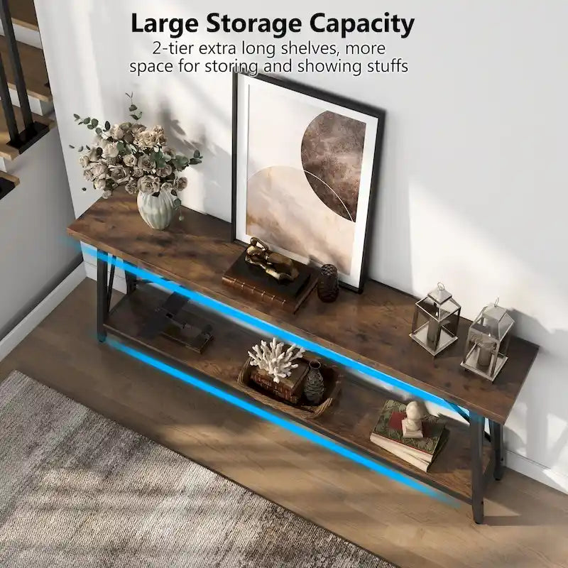 70.9-Inch Extra Long Wood Console Sofa Table for Entryway