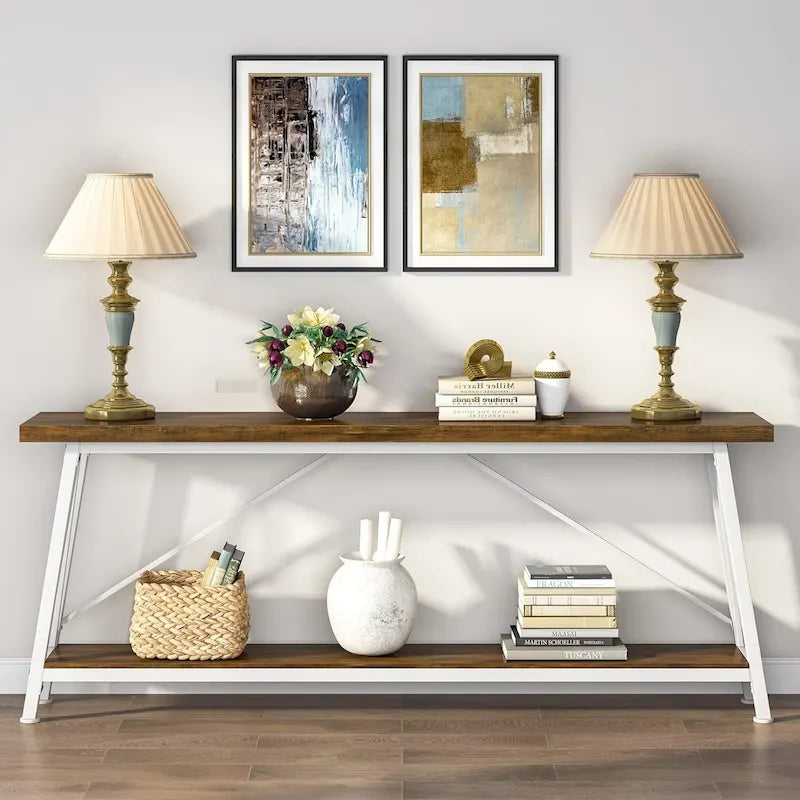 70.9-Inch Extra Long Wood Console Sofa Table for Entryway