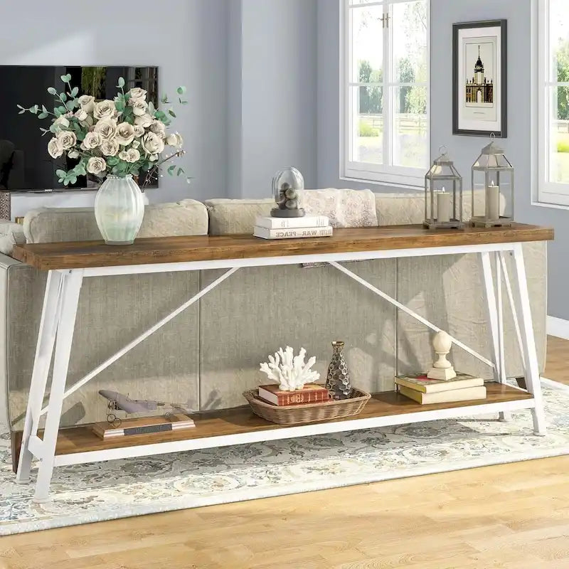 70.9-Inch Extra Long Wood Console Sofa Table for Entryway