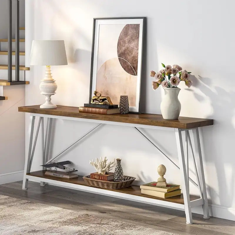 70.9-Inch Extra Long Wood Console Sofa Table for Entryway