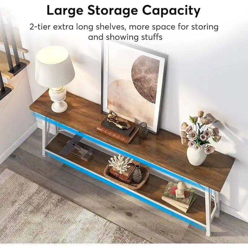 70.9-Inch Extra Long Wood Console Sofa Table for Entryway