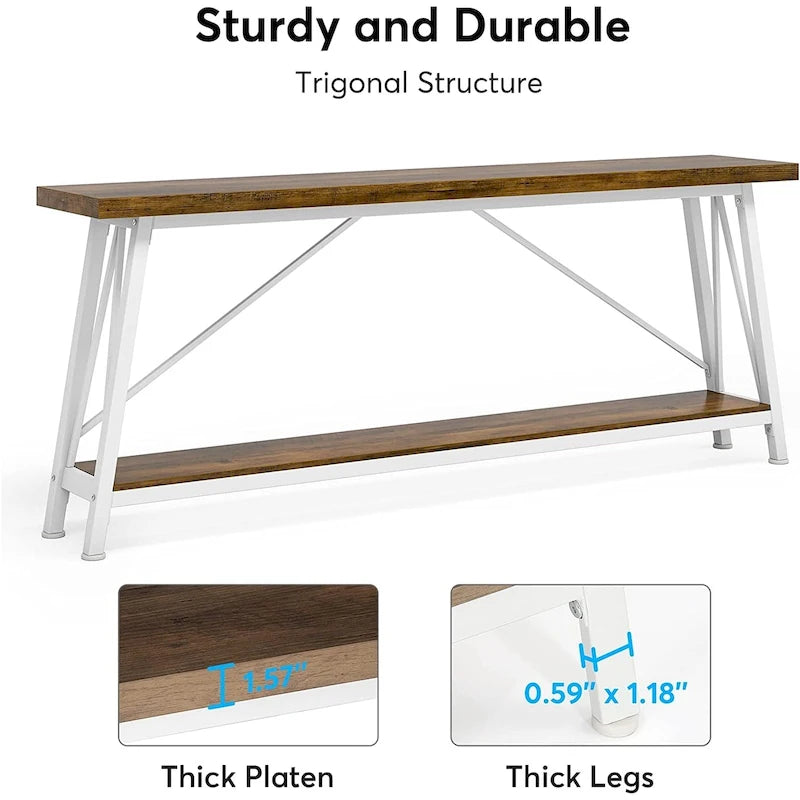 70.9-Inch Extra Long Wood Console Sofa Table for Entryway