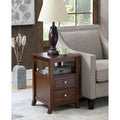 2 Drawer End Table with Shelf