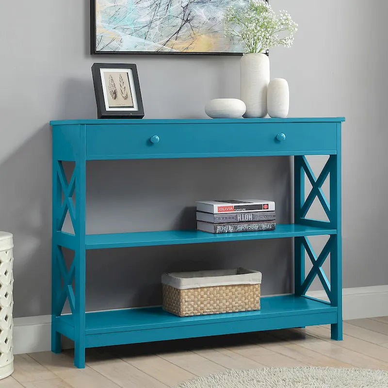 Oxford 1 Drawer Console Table with Shelves