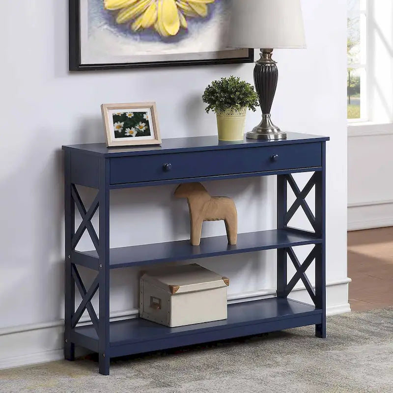 Oxford 1 Drawer Console Table with Shelves