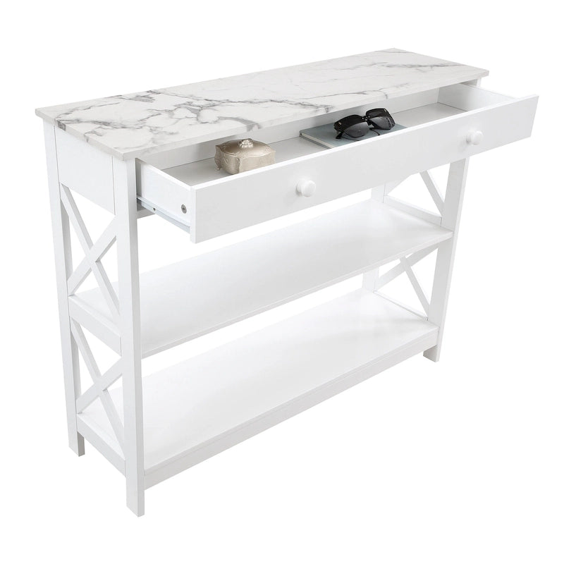 Oxford 1 Drawer Console Table with Shelves