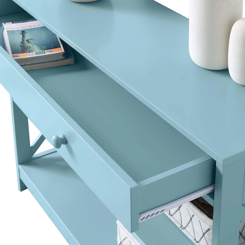 Oxford 1 Drawer Console Table with Shelves