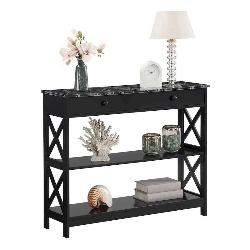 Oxford 1 Drawer Console Table with Shelves