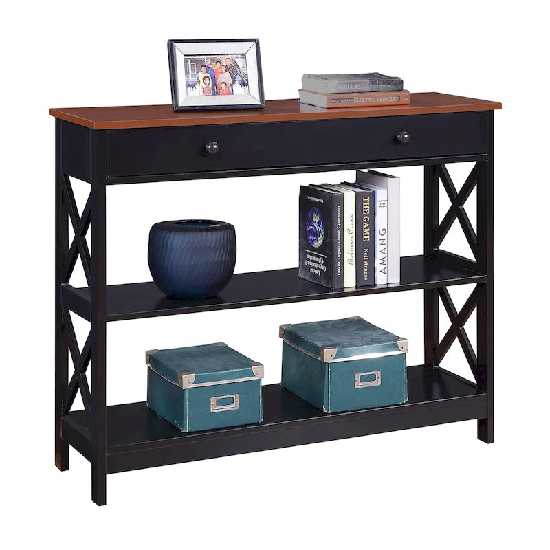 Oxford 1 Drawer Console Table with Shelves