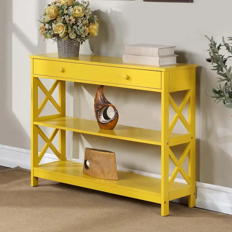 Oxford 1 Drawer Console Table with Shelves