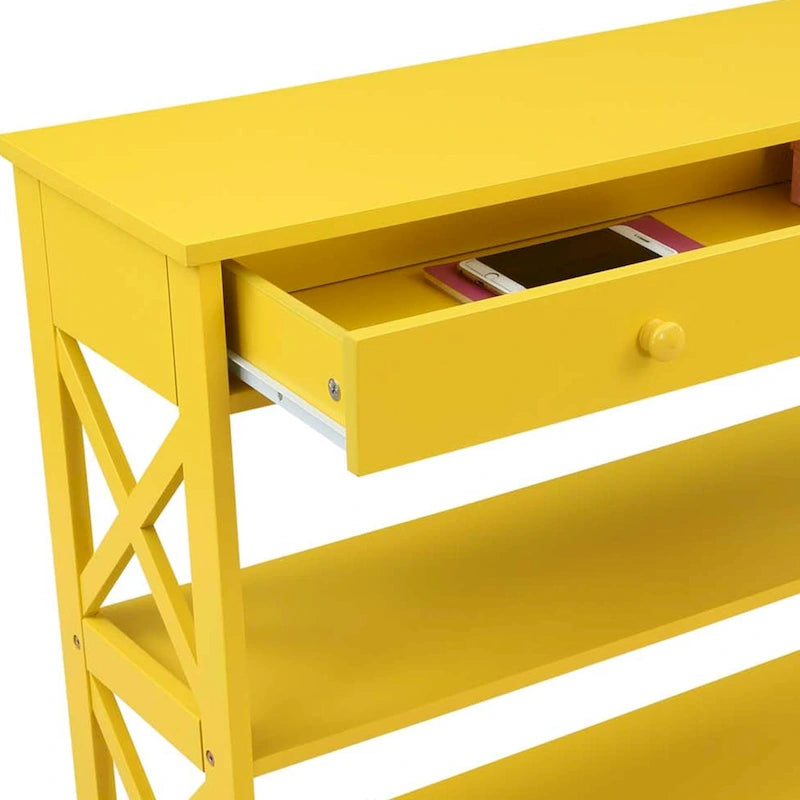 Oxford 1 Drawer Console Table with Shelves