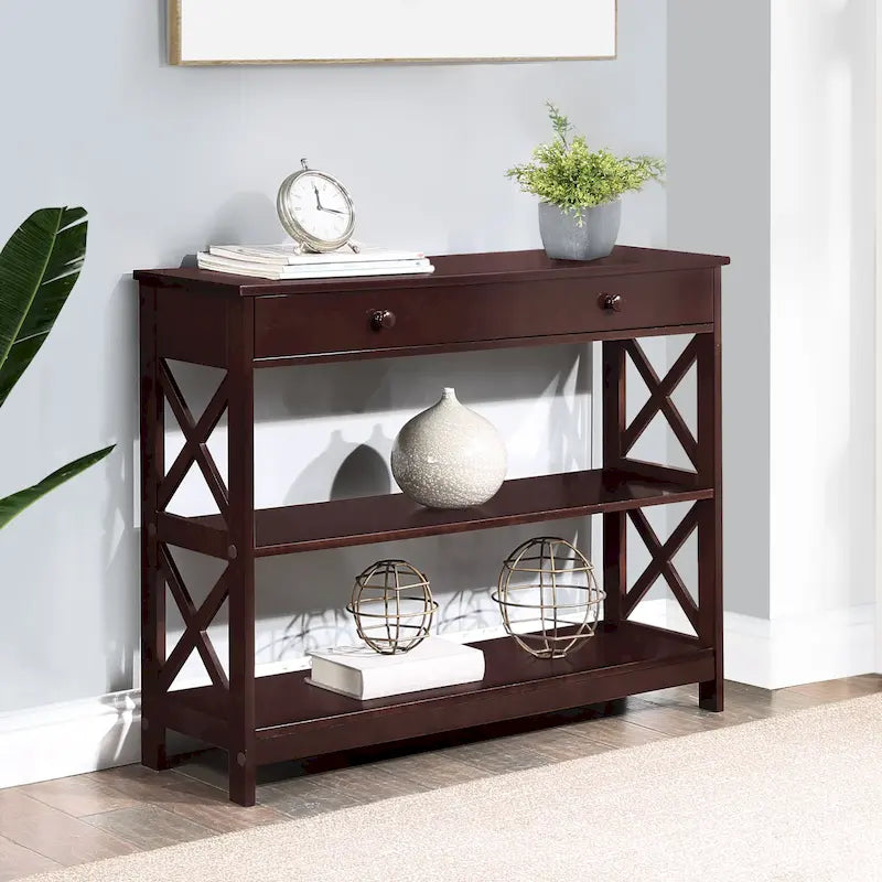 Oxford 1 Drawer Console Table with Shelves