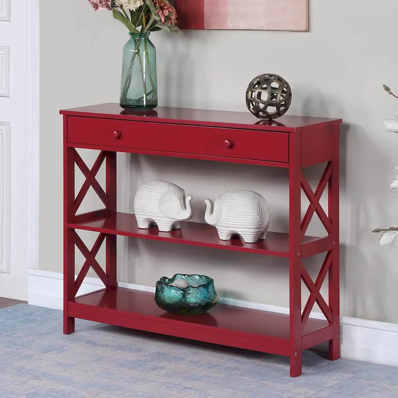 Oxford 1 Drawer Console Table with Shelves