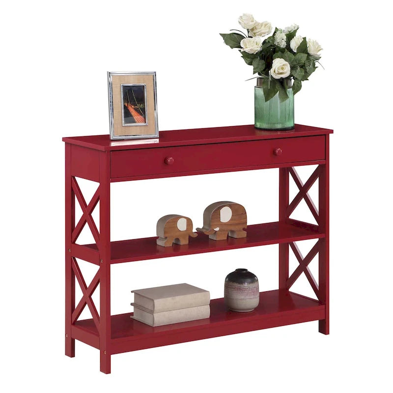 Oxford 1 Drawer Console Table with Shelves