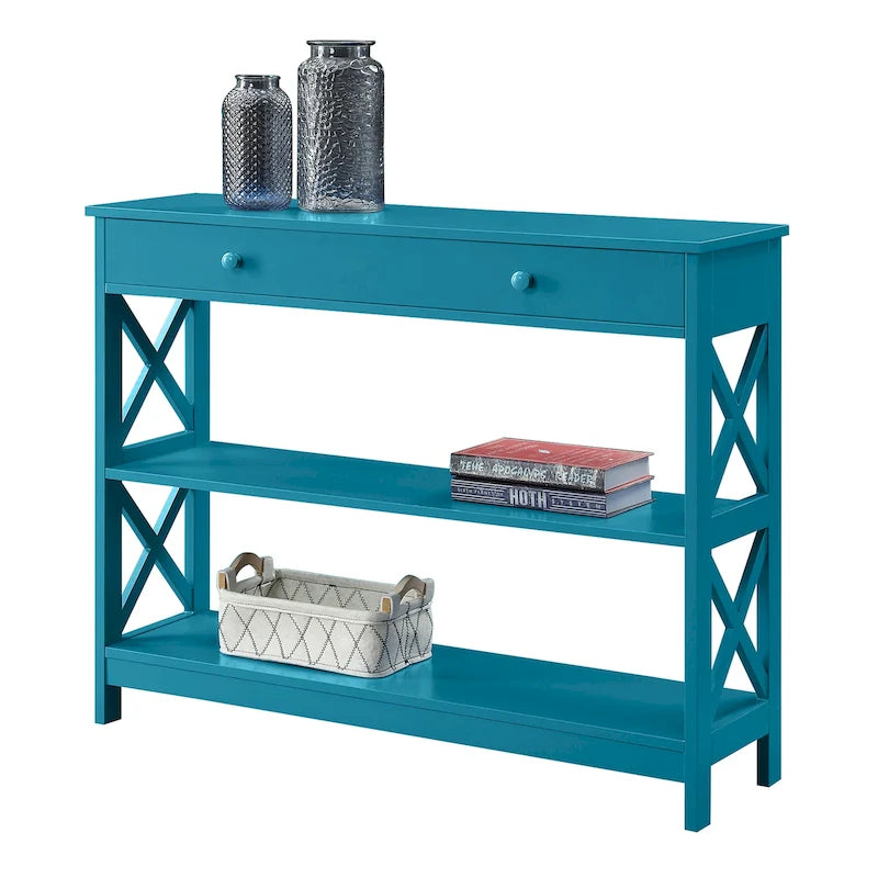 Oxford 1 Drawer Console Table with Shelves