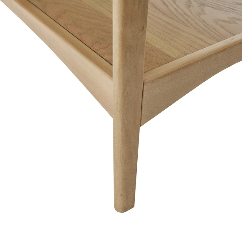 Mid-Century Two-Tone Coffee Table with Storage Shelf