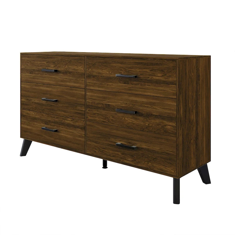 Classic Style 6-Drawers Wooden Dresser