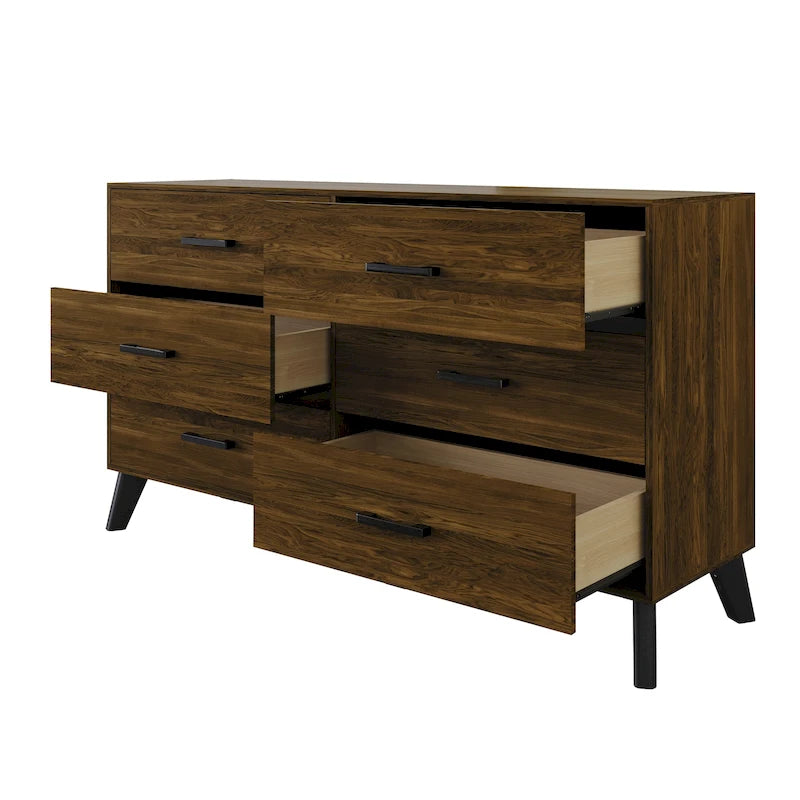 Classic Style 6-Drawers Wooden Dresser