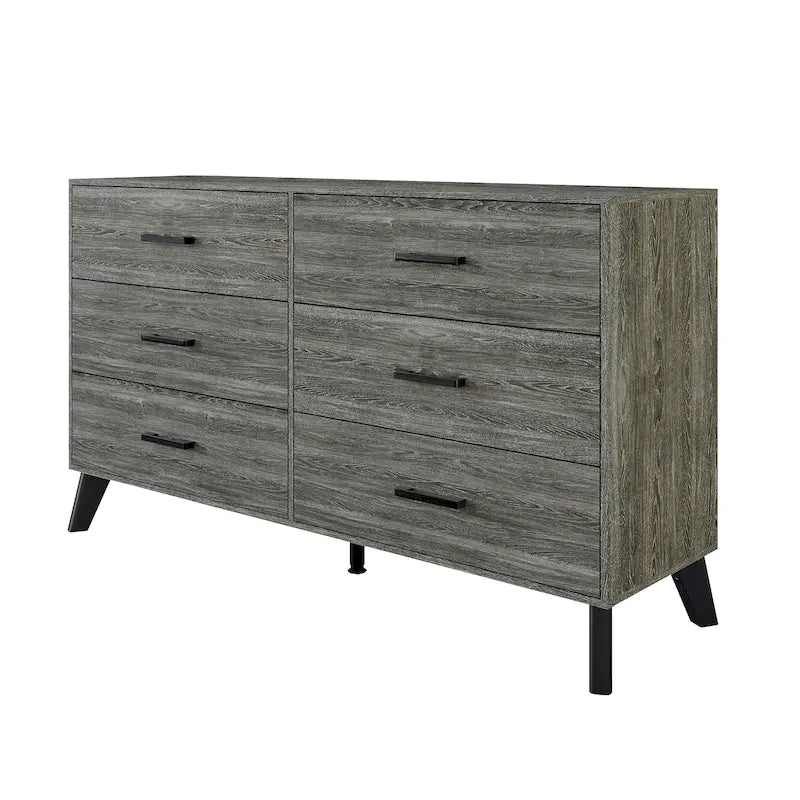 Classic Style 6-Drawers Wooden Dresser