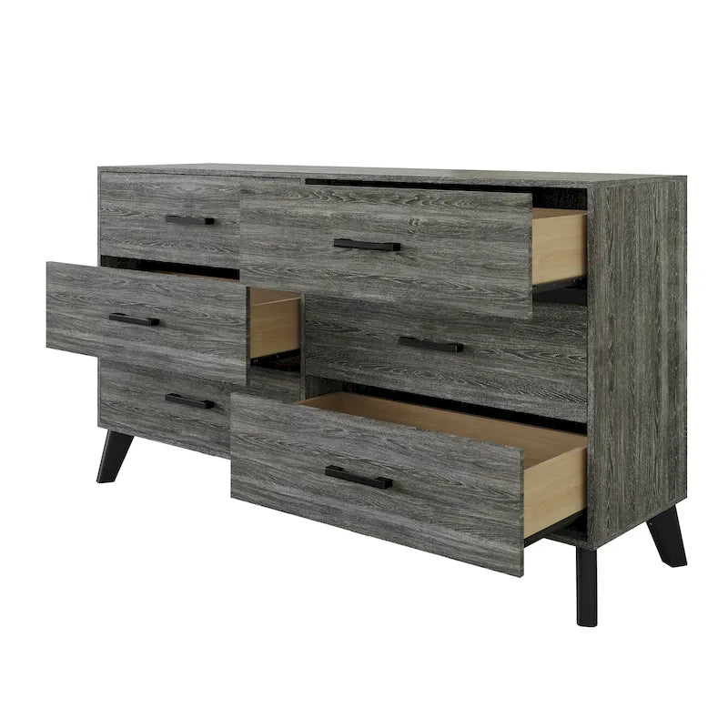 Classic Style 6-Drawers Wooden Dresser