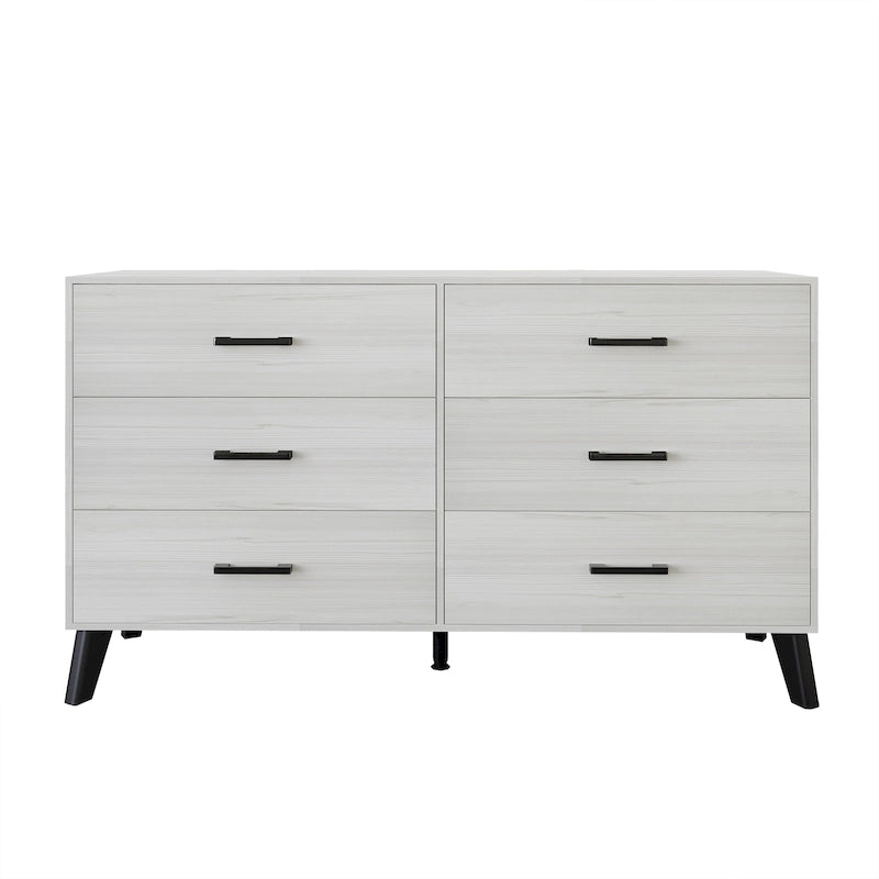 Classic Style 6-Drawers Wooden Dresser